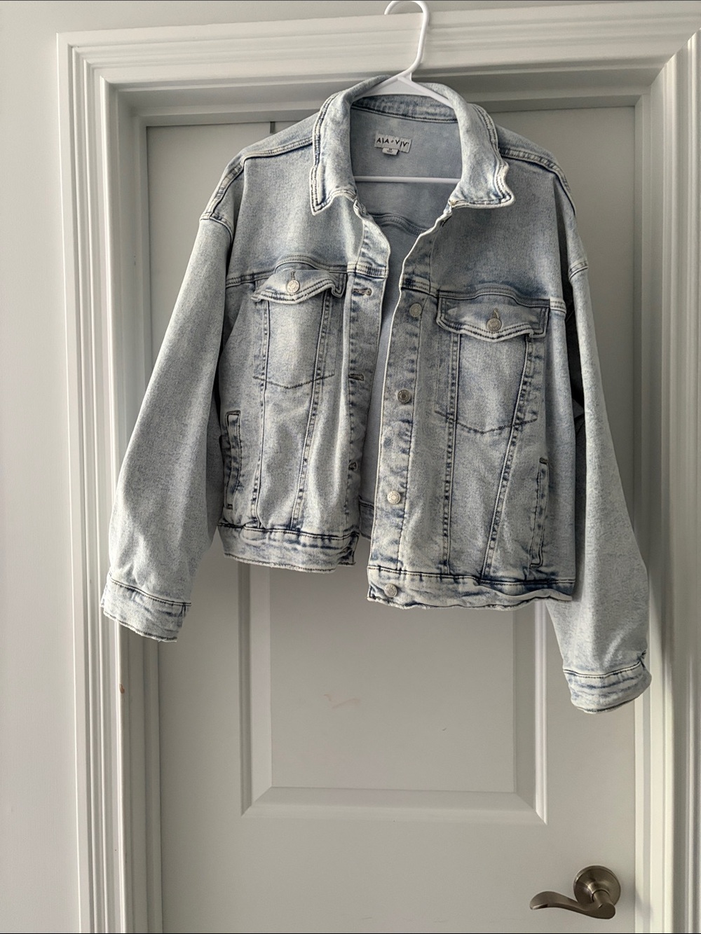 Ava & Viv Pale Blue Washed Denim Jacket